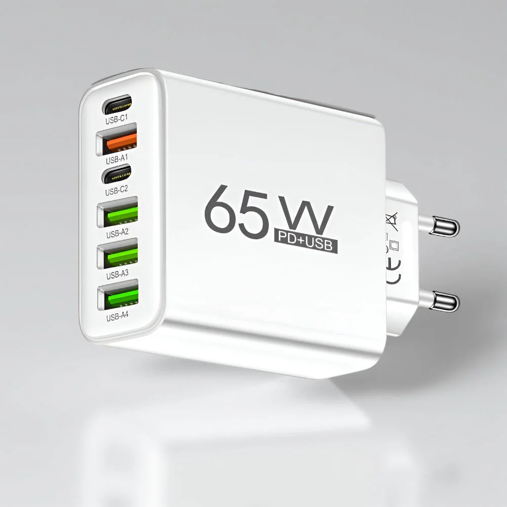 Oplader USB Snellader Multi Poort Oplaadstation Smartphone Tablet - Afbeelding 3