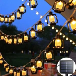 SolarGlow - LED Lichtslinger met Vlam Effect – Sfeervolle Buitenverlichting voor Tuin & Terras