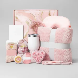 Luxe Cadeau Set Vrouwen Flanellen Deken Thermos Meer