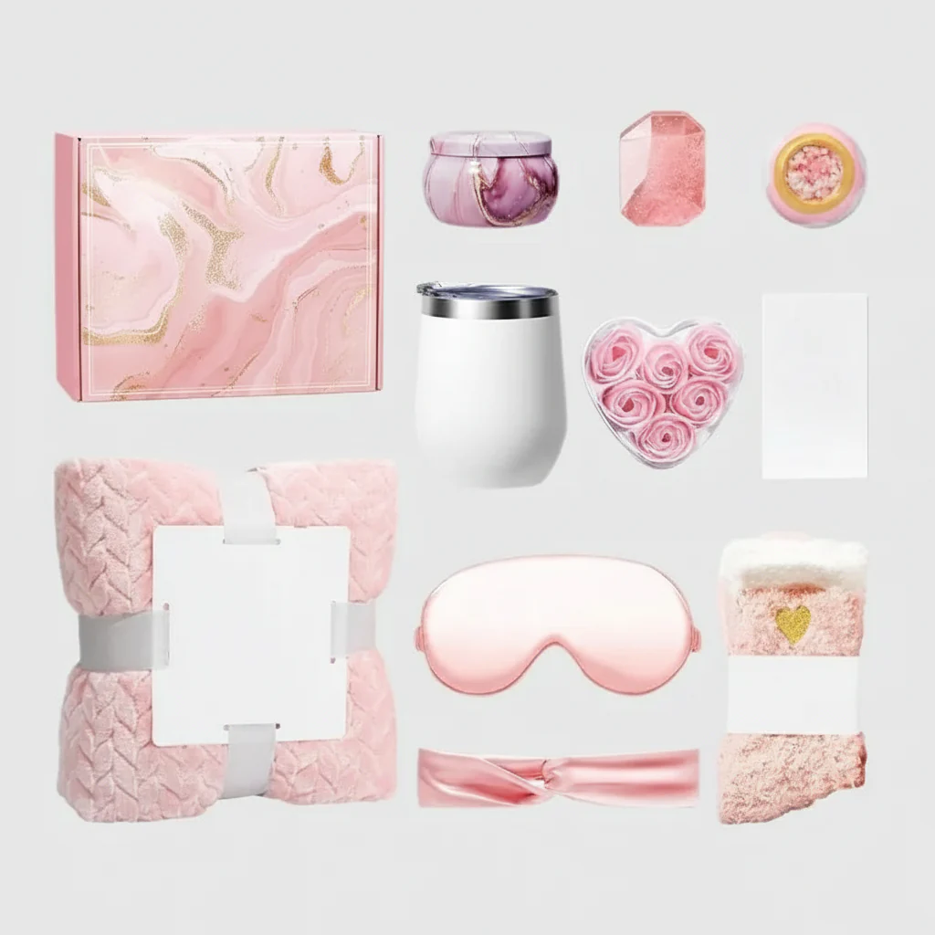 Luxe Cadeau Set Vrouwen Flanellen Deken Thermos Meer - Afbeelding 3