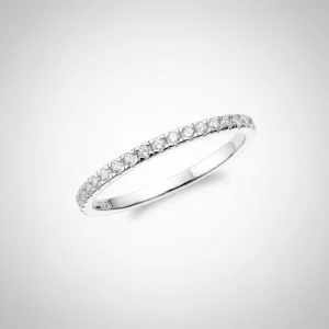 Elegante Pave Stacking Ring 925 Sterling Zilver