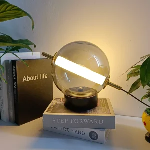 RetroGlass - Vintage Tafellamp met LED Verlichting voor Sfeervolle Accenten