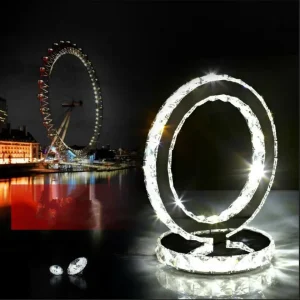 LumiCrystal - Moderne Kristallen Tafellamp met LED Verlichting | Luxe Ringdesign