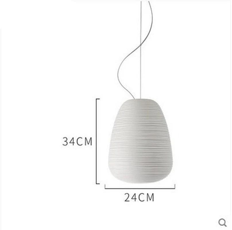Eigentijdse Sneeuwwitte Glazen Hanglamp - Afbeelding 7