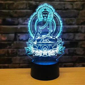 LumiBuddha - 3D LED Nachtlampje met Kleurverandering en Meditatieve Sfeer