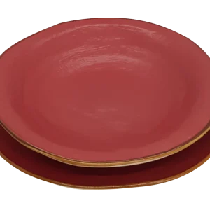 Diep Bord met Dinerbord - Rood
