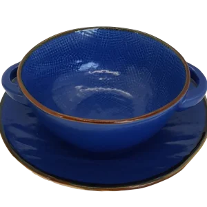 Soepkom met Onderbord - Blauw
