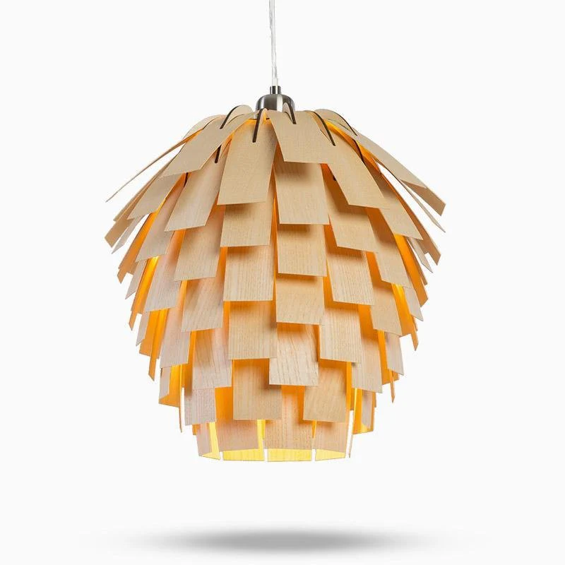 Artistieke Artisjok Houten Rustieke Hanglamp - Afbeelding 8