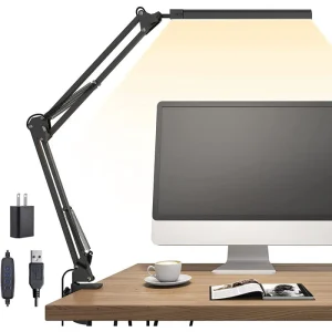 LED Desk Lamp - Verstelbare Bureaulamp met Klem en Geheugenfunctie