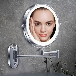 Wandspiegel LED Vergrotend Metaal Badkamer Make Up Spiegel