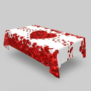 Romantisch Tafelkleed Rozenpatroon Valentijnsdag