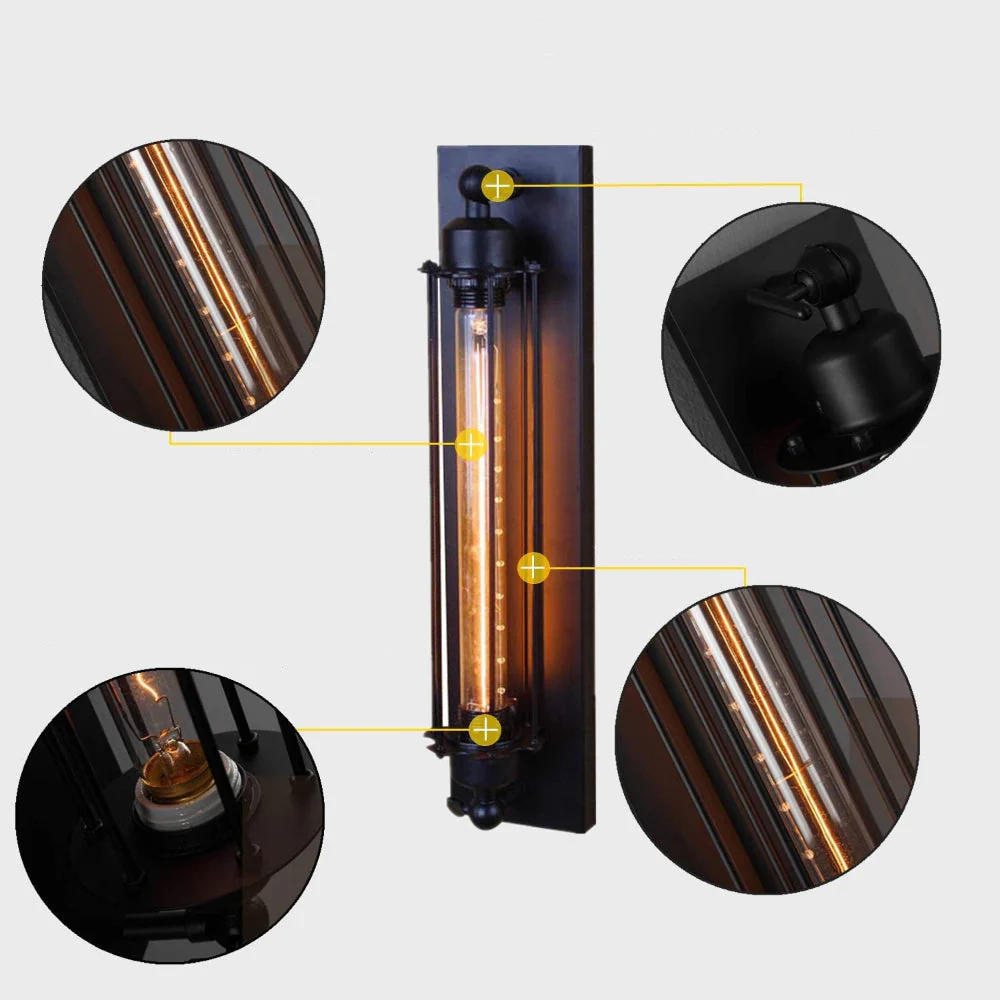 LED Vintage Industriële Wandlamp Woonkamer Slaapkamer - Afbeelding 5