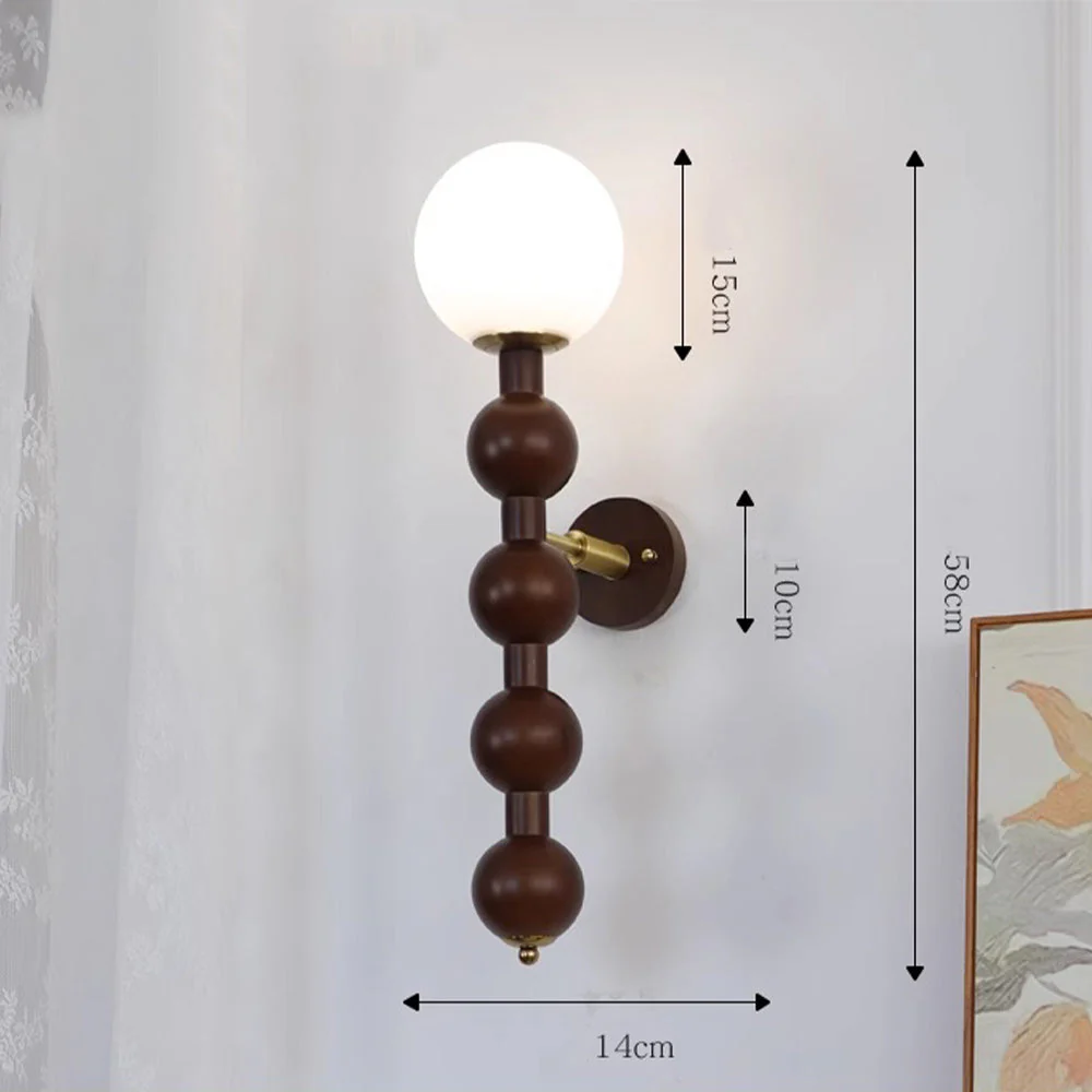 Bauhaus Lange Metalen Wandlamp met Meerdere Bollen - Afbeelding 9