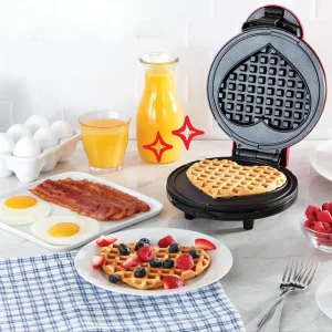 Wafelijzer Mini Wafelmaker Hartvorm Compact Elektrisch