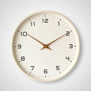 Houten Wandklok  Scandinavische Tijdloos Design Stille Uurwerk