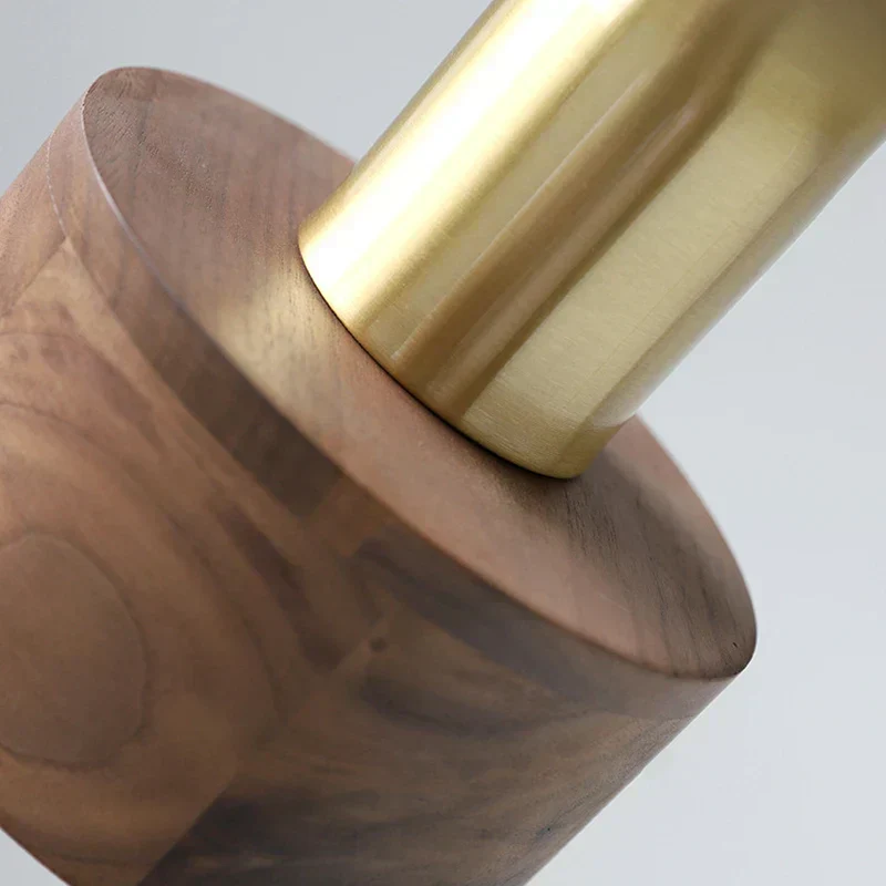 WalnutGlow - Hanglamp van Walnoothout en Metaal voor Woonkamer en Eetkamer - Afbeelding 3