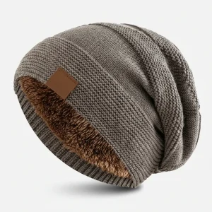 Winter Muts Fleece Gevoerd Gebreid Beanie Comfort Warm