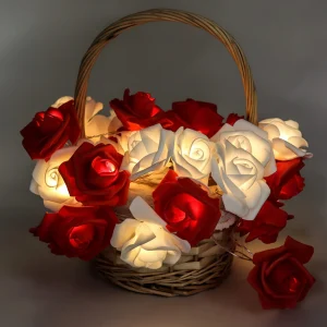 Valentijnsdag LED Rozen Lichten 10 Leds Batterij Aangedreven