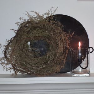 Glazen windlicht met geschulpte rand  – zeer zware kwaliteit