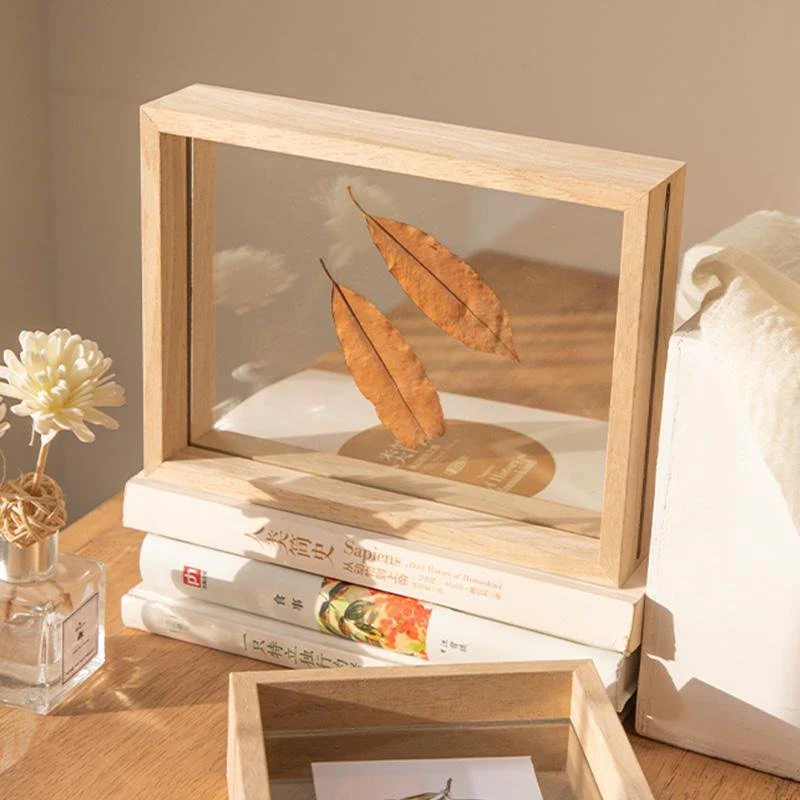 Rechthoekige Houten Fotolijsten met Desktop en Wanddecoratie - Afbeelding 3