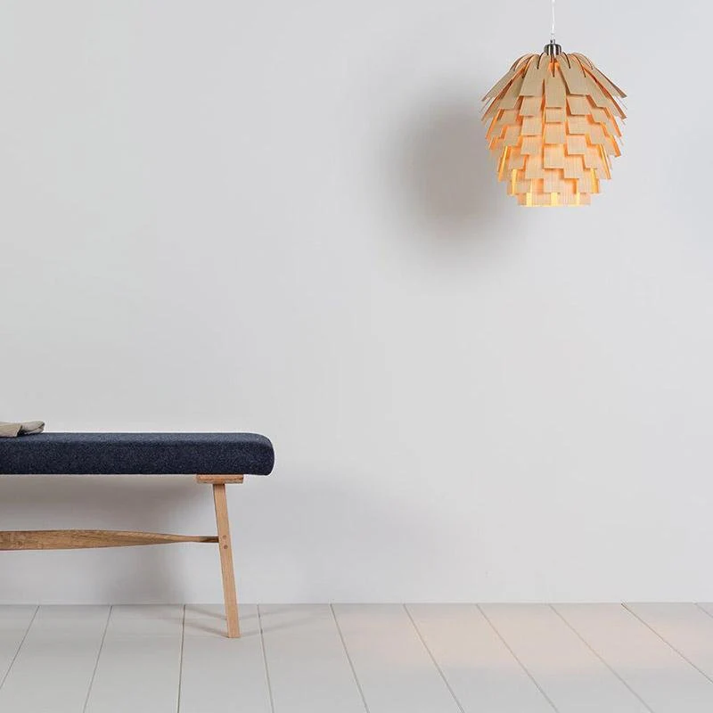 Artistieke Artisjok Houten Rustieke Hanglamp - Afbeelding 4