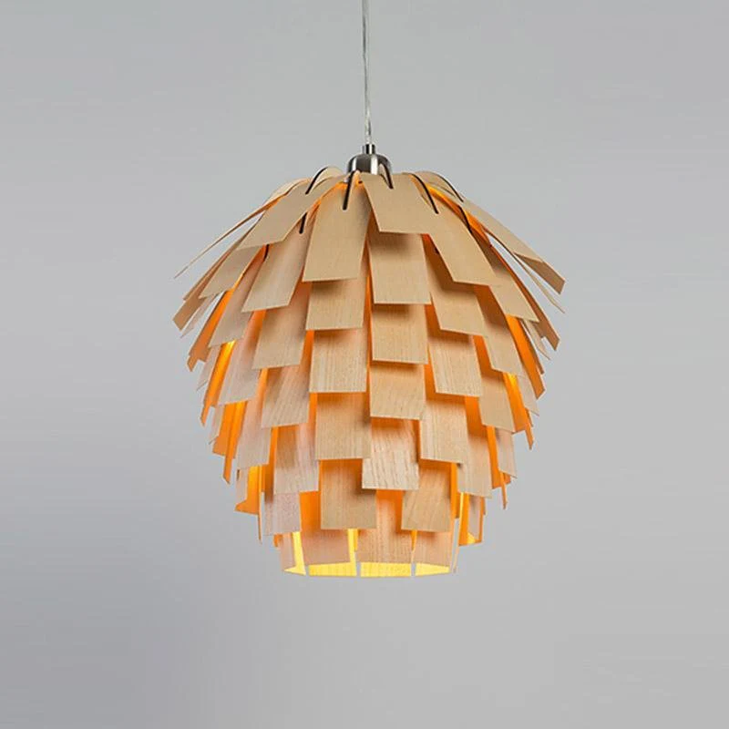 Artistieke Artisjok Houten Rustieke Hanglamp - Afbeelding 7