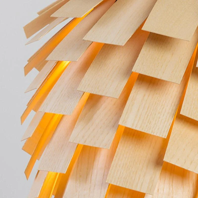 Artistieke Artisjok Houten Rustieke Hanglamp - Afbeelding 9