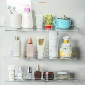 AcrylicShelf - Zwevende Hangende Plank - Boorvrij Doucherek en Opbergplank