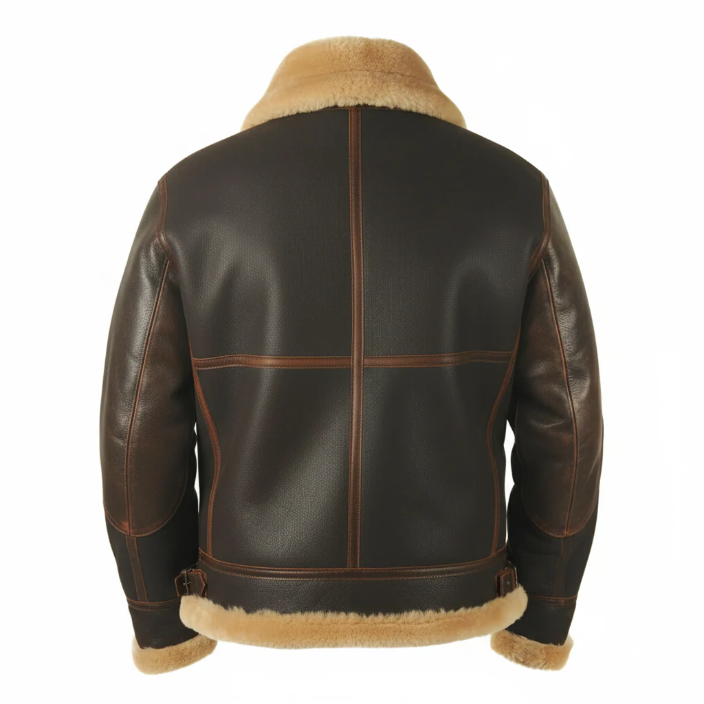 Vintage Pilotenjas Warme Voering Koude Dagen - Afbeelding 4