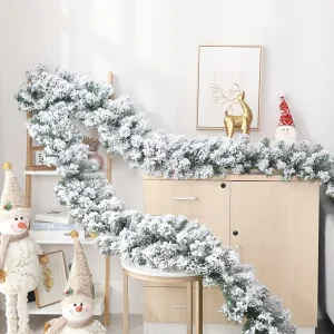 FrostyGarland - 1 Stuk, 274,32 cm Sneeuwvlokken Kerstslinger voor Kerstdecoratie