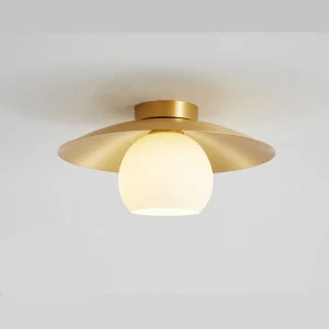 Messing Kap Goud Semi Flush Plafondlamp