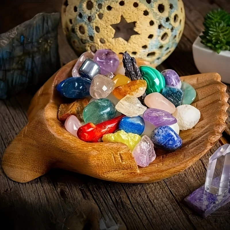 CrystalWood - Houten Handkom met Kristallen Accenten voor Dressoirorganisatie - Afbeelding 6