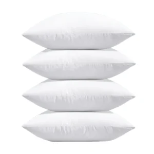 Hypoallergene Kusseninserts - Vierkante Kussenvulling voor Woonkamer, Slaapkamer, Kantoor (4 stuks)