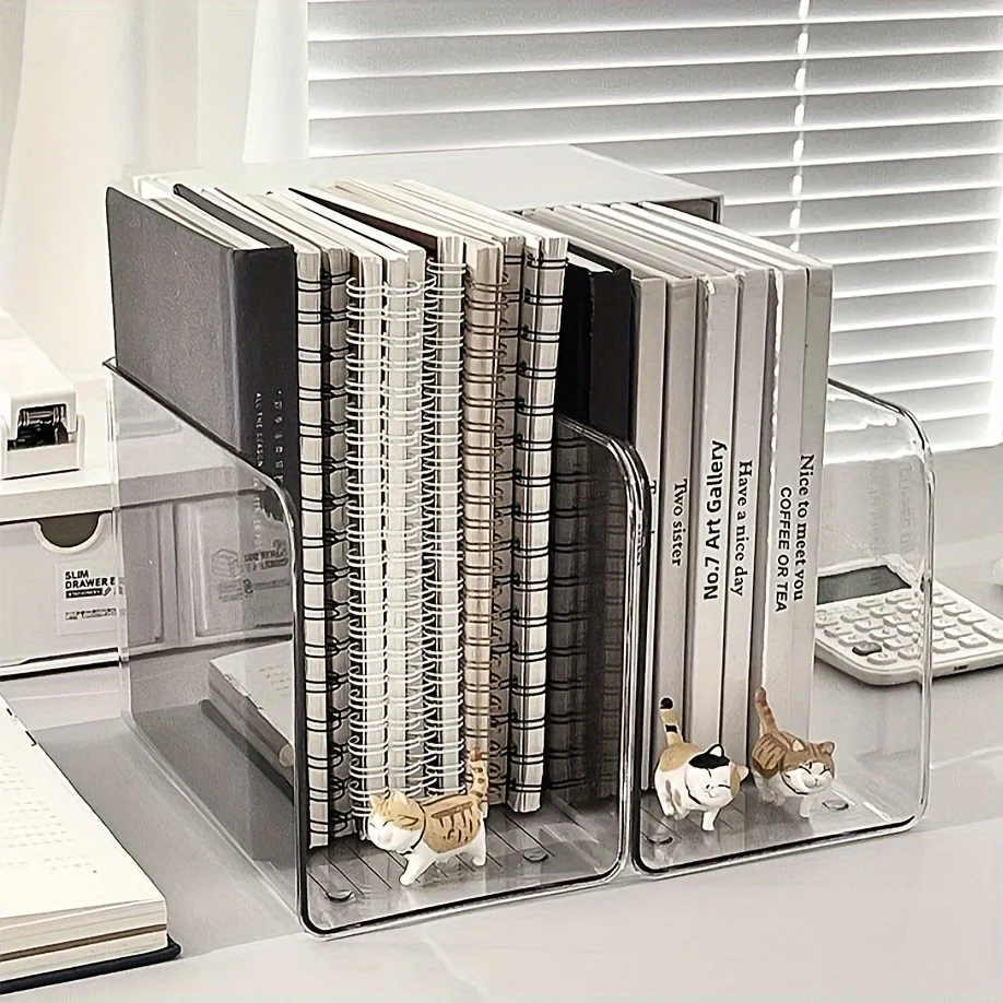 ClearStand - Heldere Acryl U-vormige Boekenstandaards voor Thuis- en Kantooropslag - Afbeelding 8