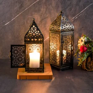 IJzeren Vintage Lantaarn Kandelaar - Creatieve Tafeldecoratie voor Halloween