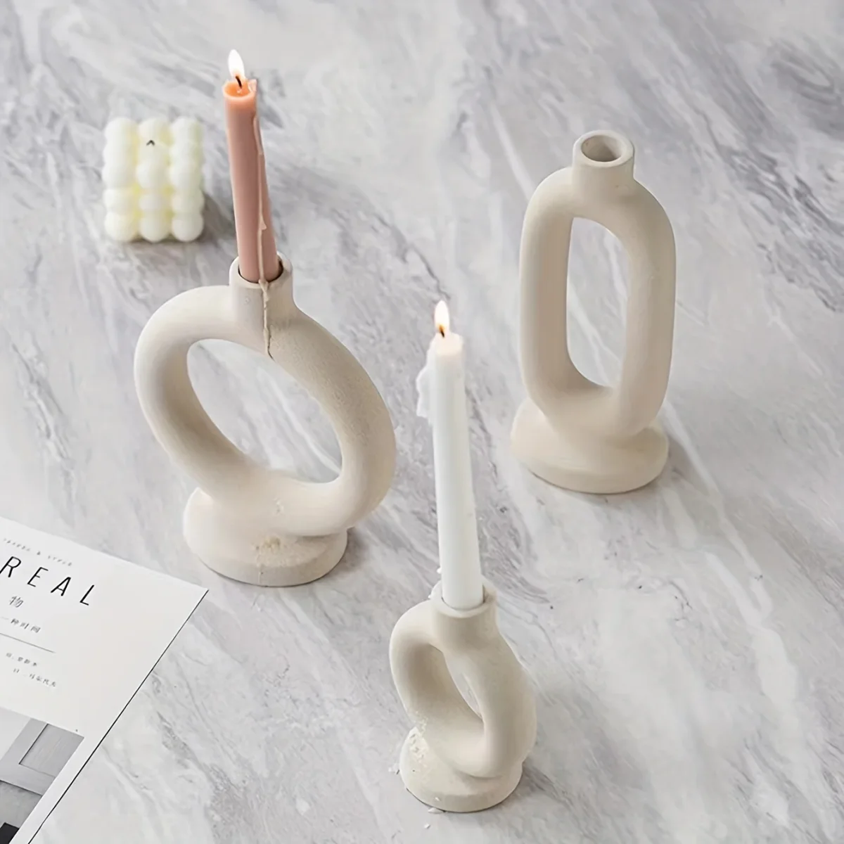 Bohemian Stijl Keramische Kaarsenhouder – Minimalistische Kandelaars Voor Woondecoratie - Afbeelding 6