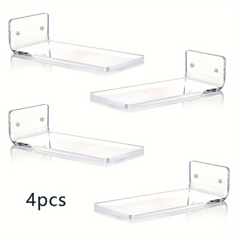 AcrylicDisplay - 4/6/8 Stuks Transparante Acryl Zwevende Schoenenplanken - Afbeelding 6