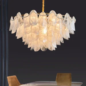 Moderne Koperkleurige Hanglamp met Houten Handvat