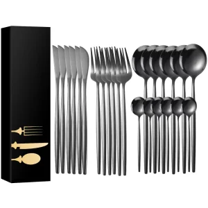 Luxe Zwarte Bestekset