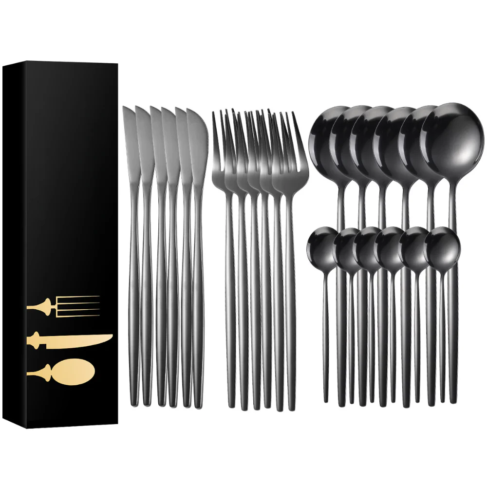 Luxe Zwarte Bestekset