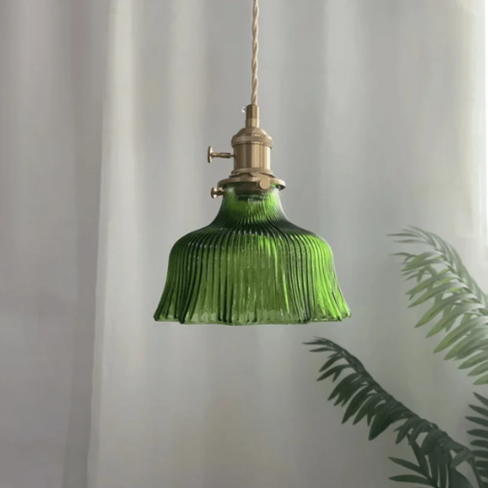 Vintage Scandinavische Glazen Hanglamp