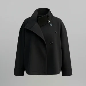 Dames Jas Dubbelknopen Elegant Warm Kort Model