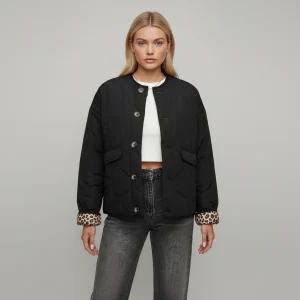 Modieuze Damesjas Luipaard  Trendy Stijl Elke Gelegenheid