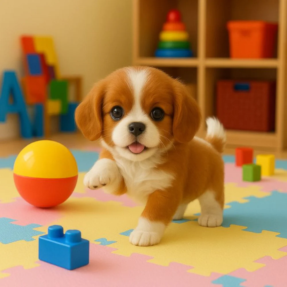 Puppy Speelgoed Interactieve Pluche Cavalier Robot Hond Kinderen - Afbeelding 3