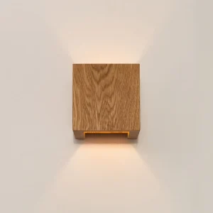 WoodGlow - Moderne Houten Wandlamp van Eikenhout met Warm Wit Licht